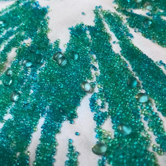 NWT Y2K Beaded Burst Fireworks Asymmetrical One-Shoulder Body Con Shelf Bra Top - Picture 3 of 10